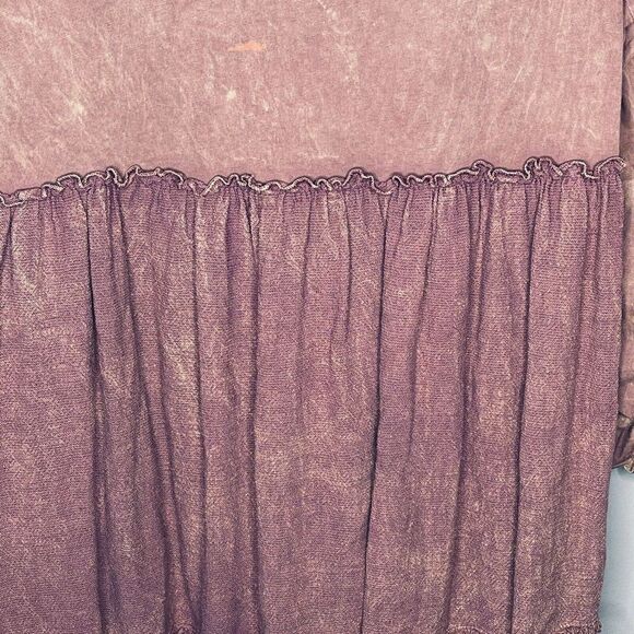 Altar’d State Women’s large pink metallic washed raw him crewneck shirt - Picture 6 of 7